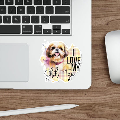 I Love My Shih Tzu Die-Cut Stickers - Shih Tzu Gifts