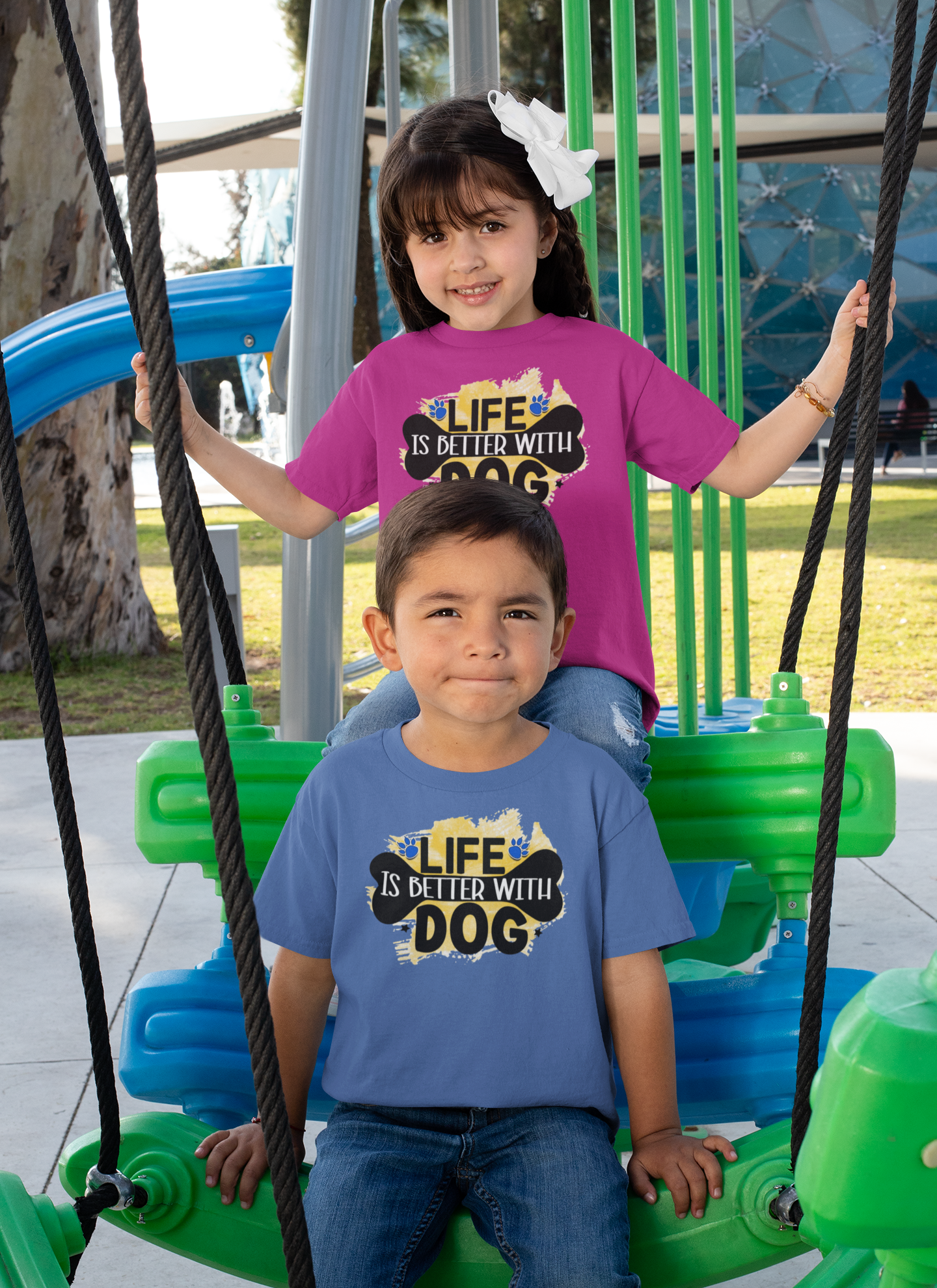 Life Is Better With Dog Youth Shirt - Perfect Gift for Kids & Dog Lovers