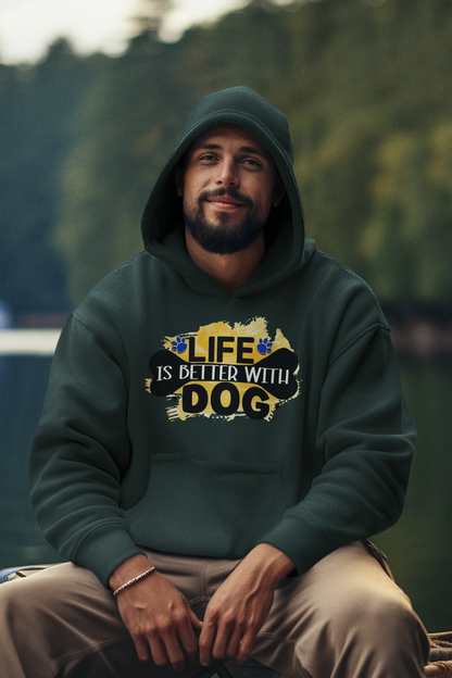 Life Is Better With Dog Hoodie – Cozy Gift for Dog Lovers & Owners