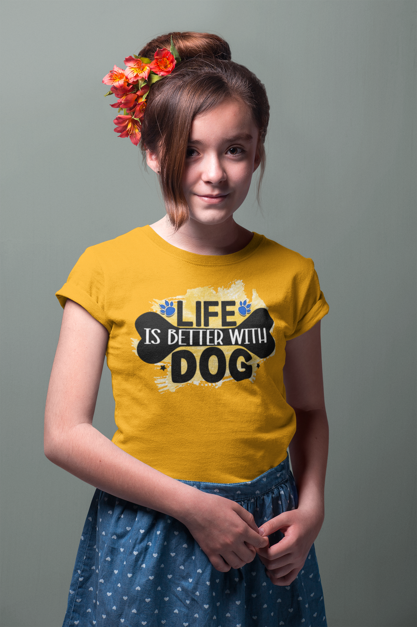 Life Is Better With Dog Youth Shirt - Perfect Gift for Kids & Dog Lovers