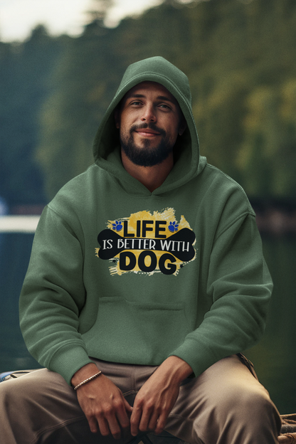 Life Is Better With Dog Hoodie – Cozy Gift for Dog Lovers & Owners