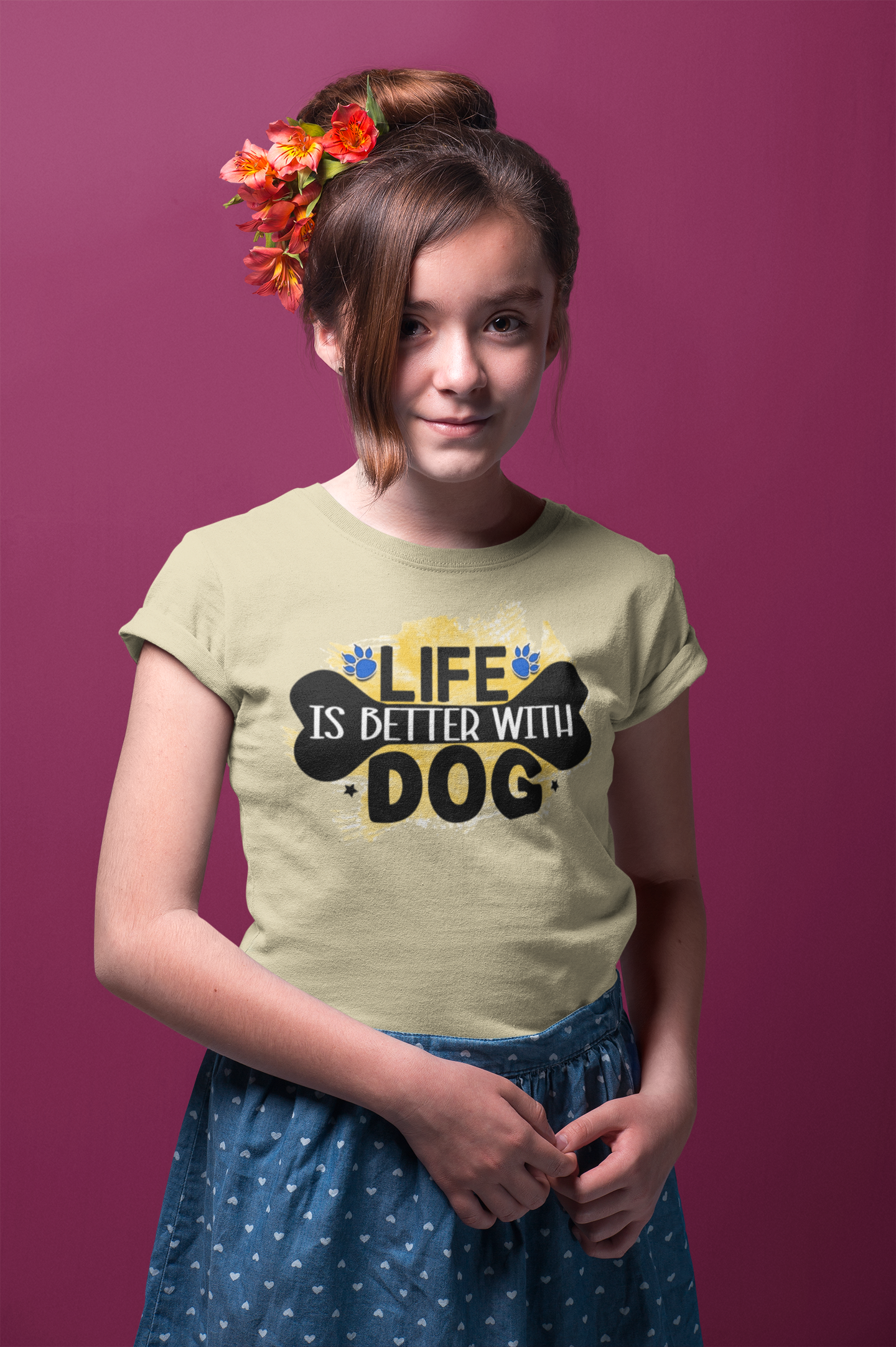 Life Is Better With Dog Youth Shirt - Perfect Gift for Kids & Dog Lovers