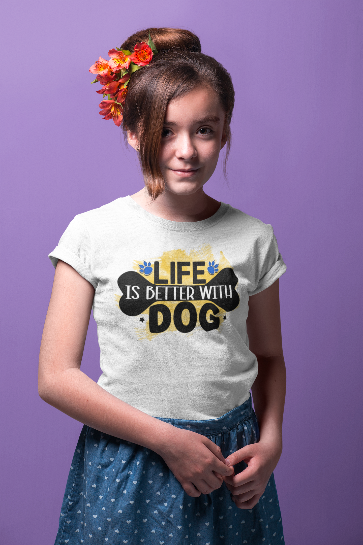 Life Is Better With Dog Youth Shirt - Perfect Gift for Kids & Dog Lovers