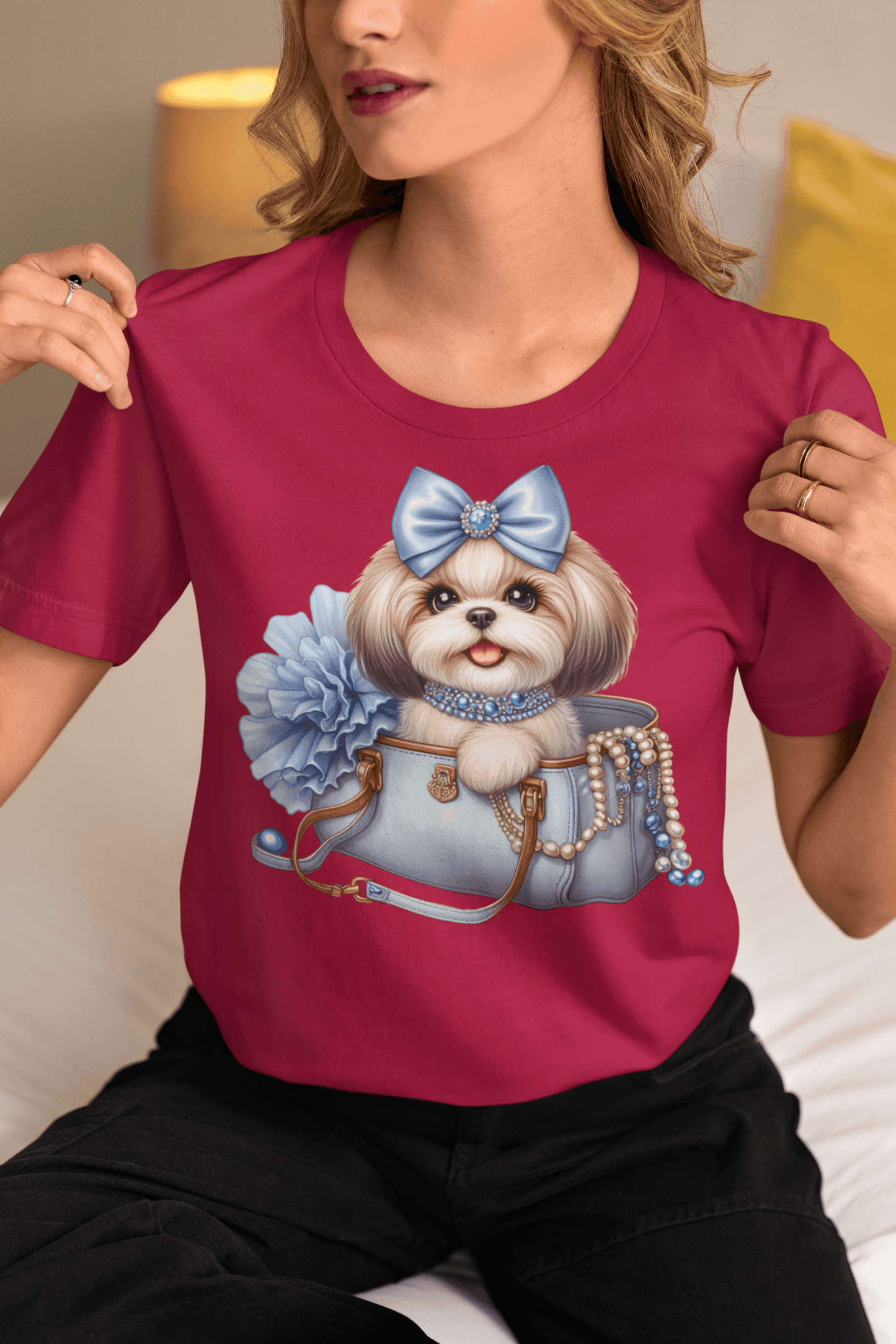 Blue Bow Shih Tzu T-Shirt – Perfect Gift for Shih Tzu Lovers - Shih Tzu Gifts
