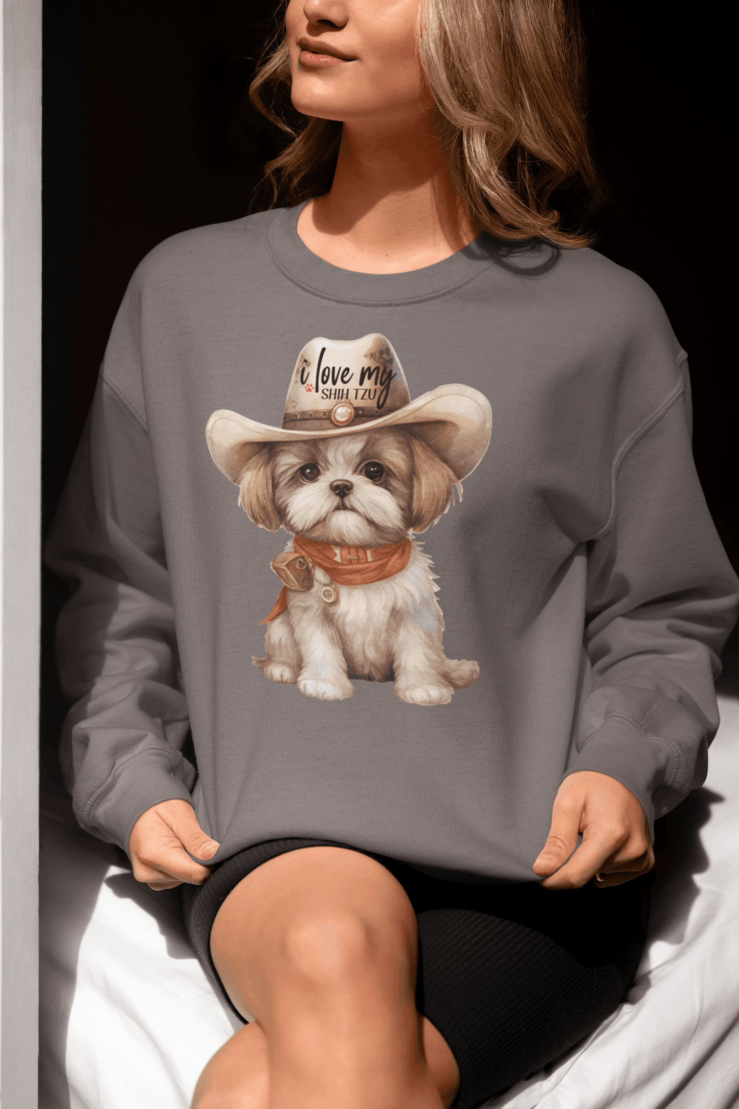 Cowboy Shih Tzu Sweatshirt - Shih Tzu Gifts