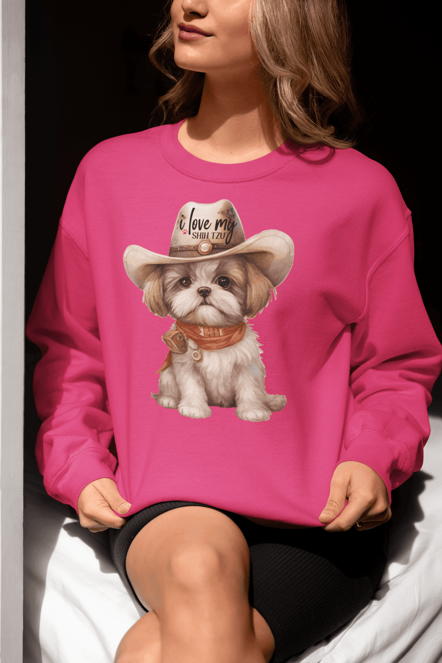 Cowboy Shih Tzu Sweatshirt - Shih Tzu Gifts