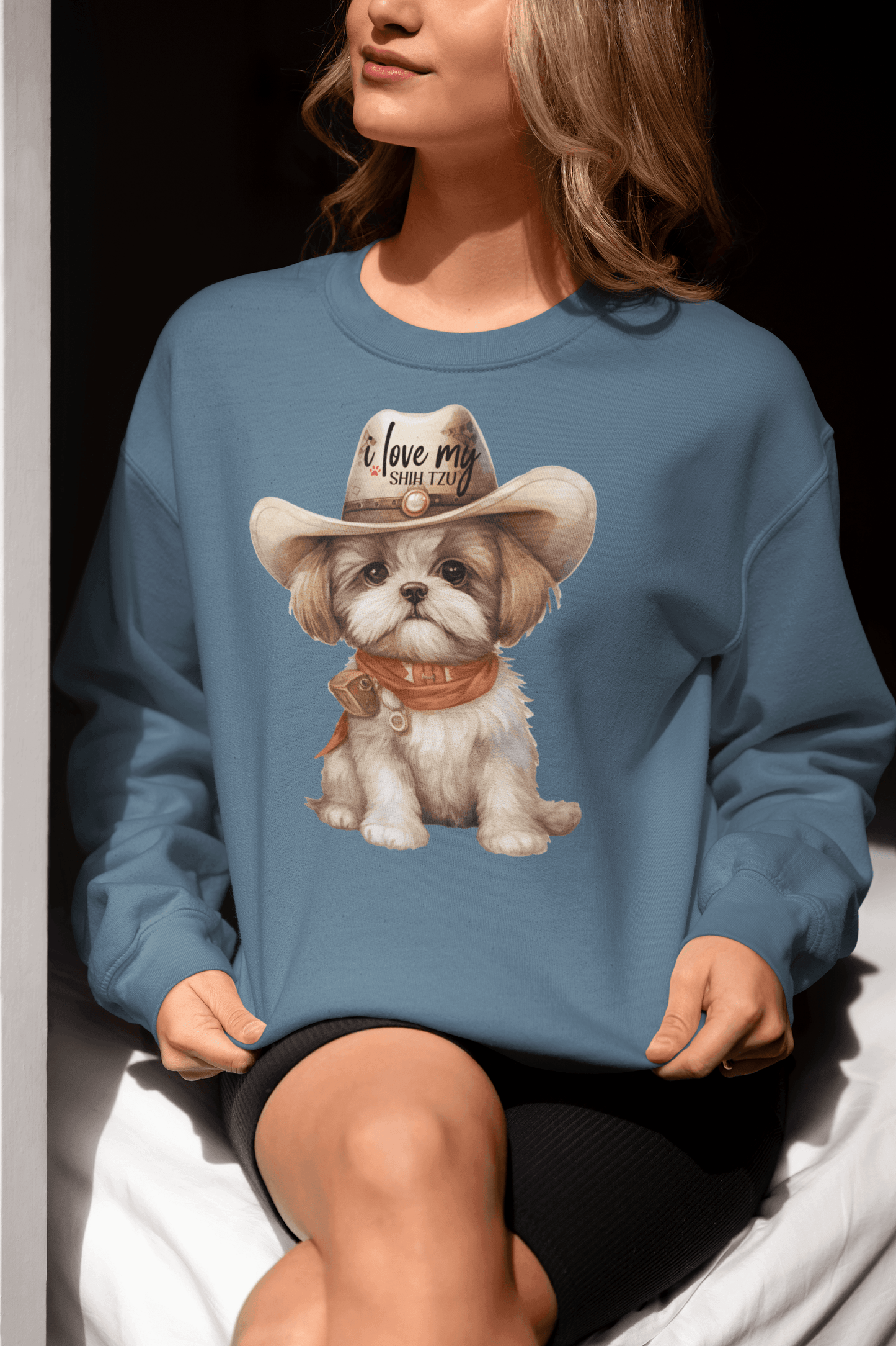 Cowboy Shih Tzu Sweatshirt - Shih Tzu Gifts