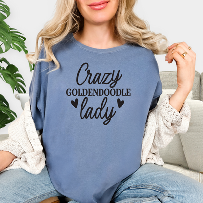 Crazy Goldendoodle Lady Comfort Colors T-Shirt – Dog Mom Gift