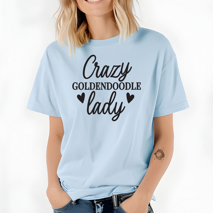 Crazy Goldendoodle Lady Comfort Colors T-Shirt – Dog Mom Gift