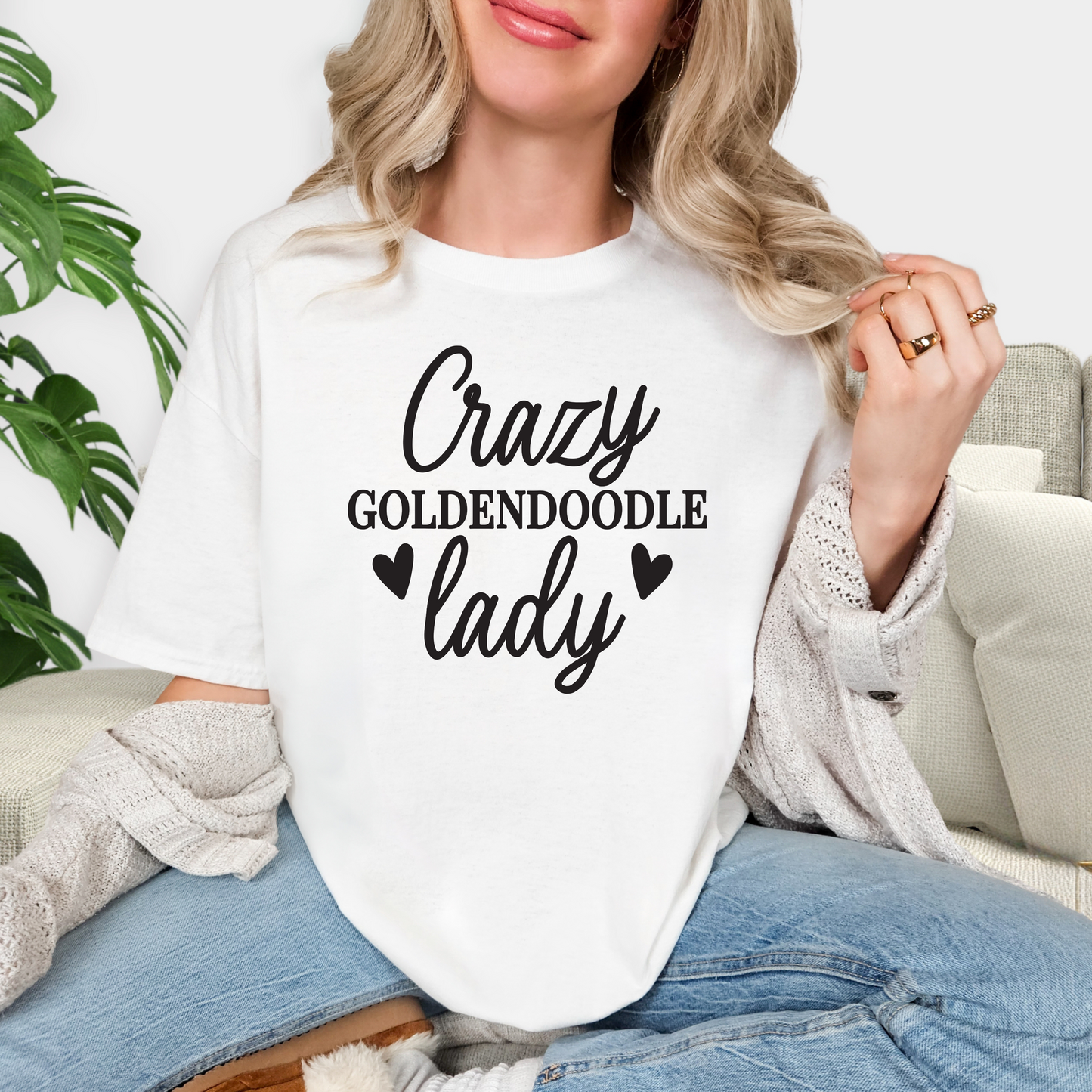 Crazy Goldendoodle Lady Comfort Colors T-Shirt – Dog Mom Gift