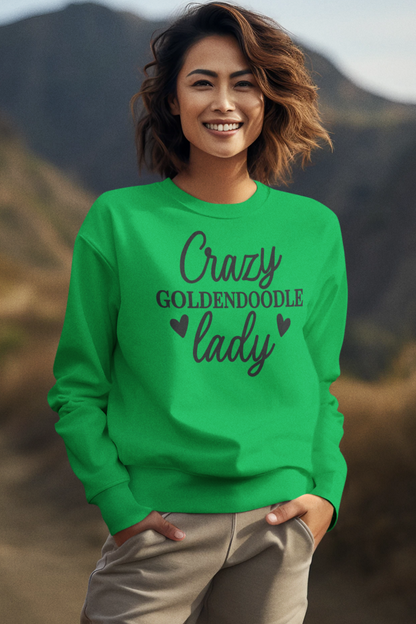 Crazy Goldendoodle Lady Sweatshirt – Funny Gift for Dog Moms