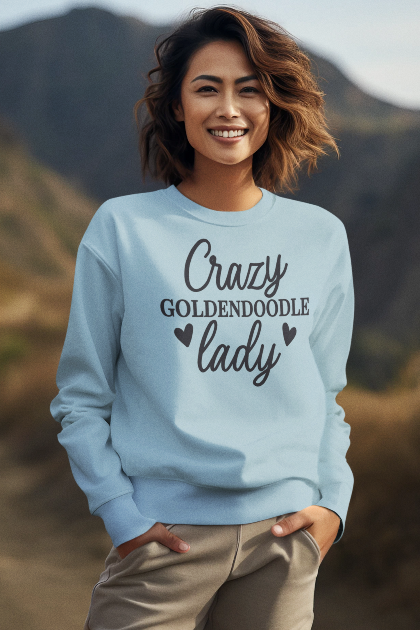 Crazy Goldendoodle Lady Sweatshirt – Funny Gift for Dog Moms