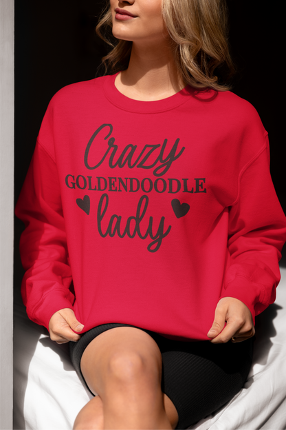 Crazy Goldendoodle Lady Sweatshirt – Funny Gift for Dog Moms