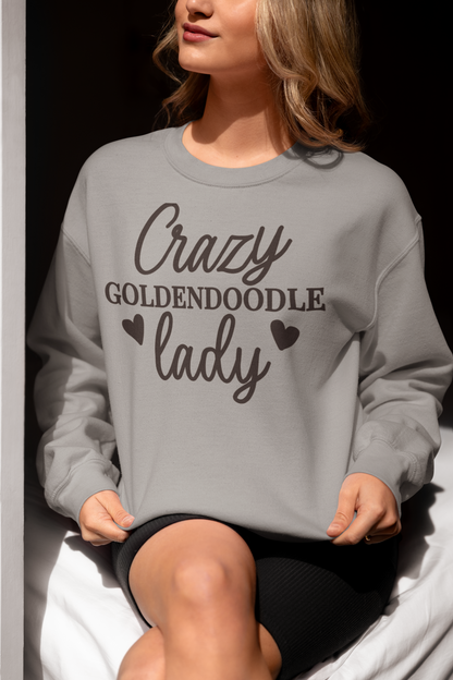 Crazy Goldendoodle Lady Sweatshirt – Funny Gift for Dog Moms