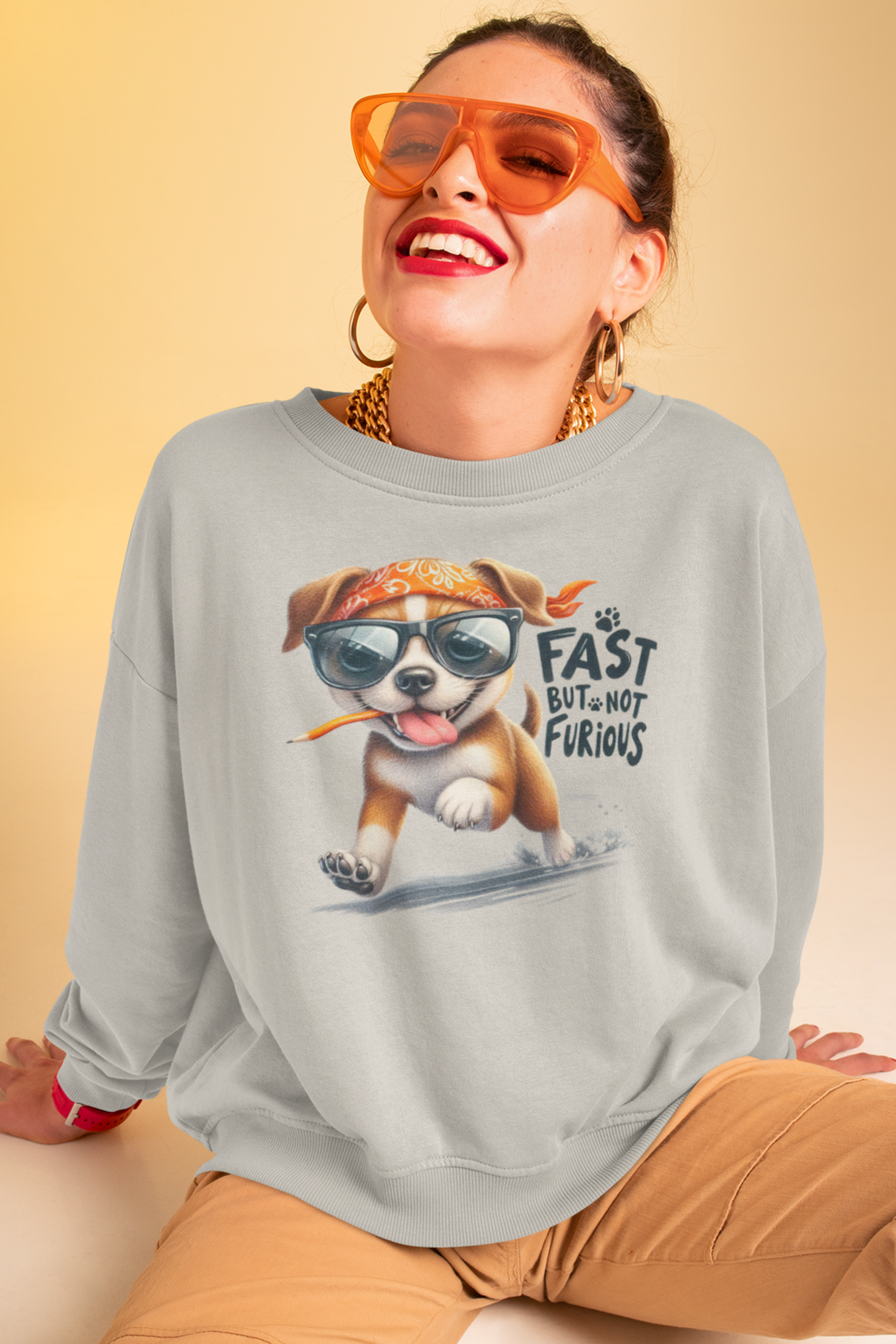 Fast But Not Furious Sweatshirt – Funny Gift for Car or Dog Lovers