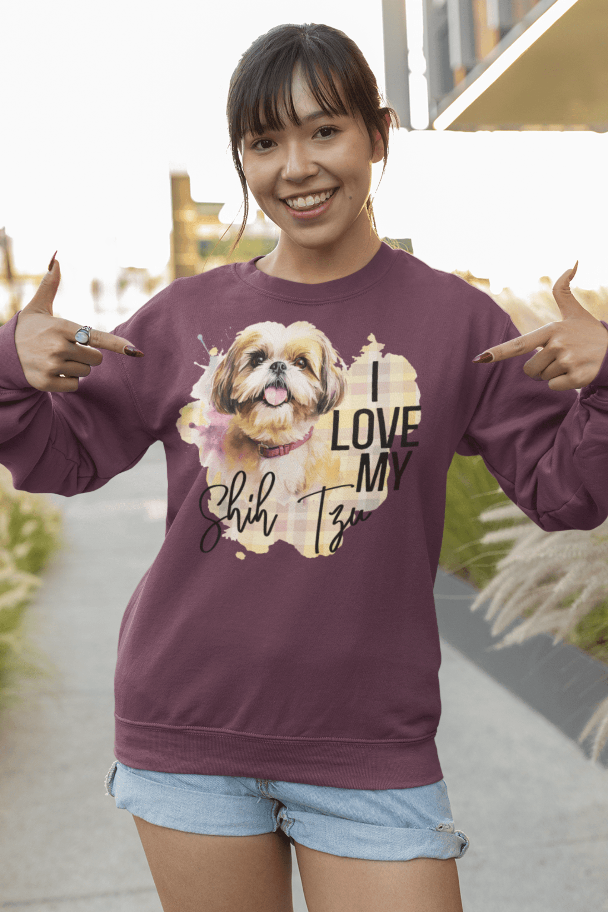 I Love My Shih Tzu Sweatshirt - Shih Tzu Gifts