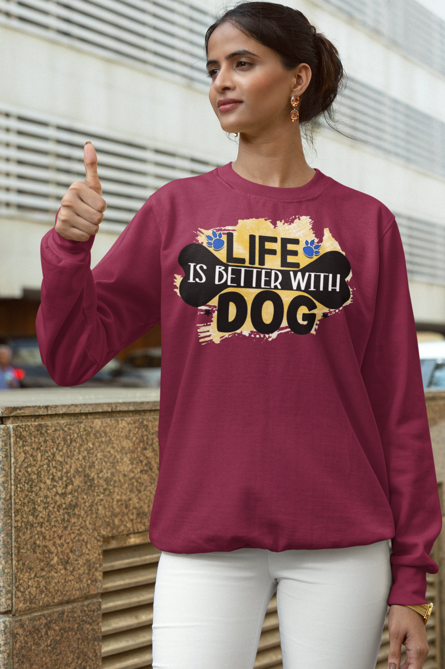 Life Is Better With Dog Sweatshirt - Perfect Gift for Dog Lovers