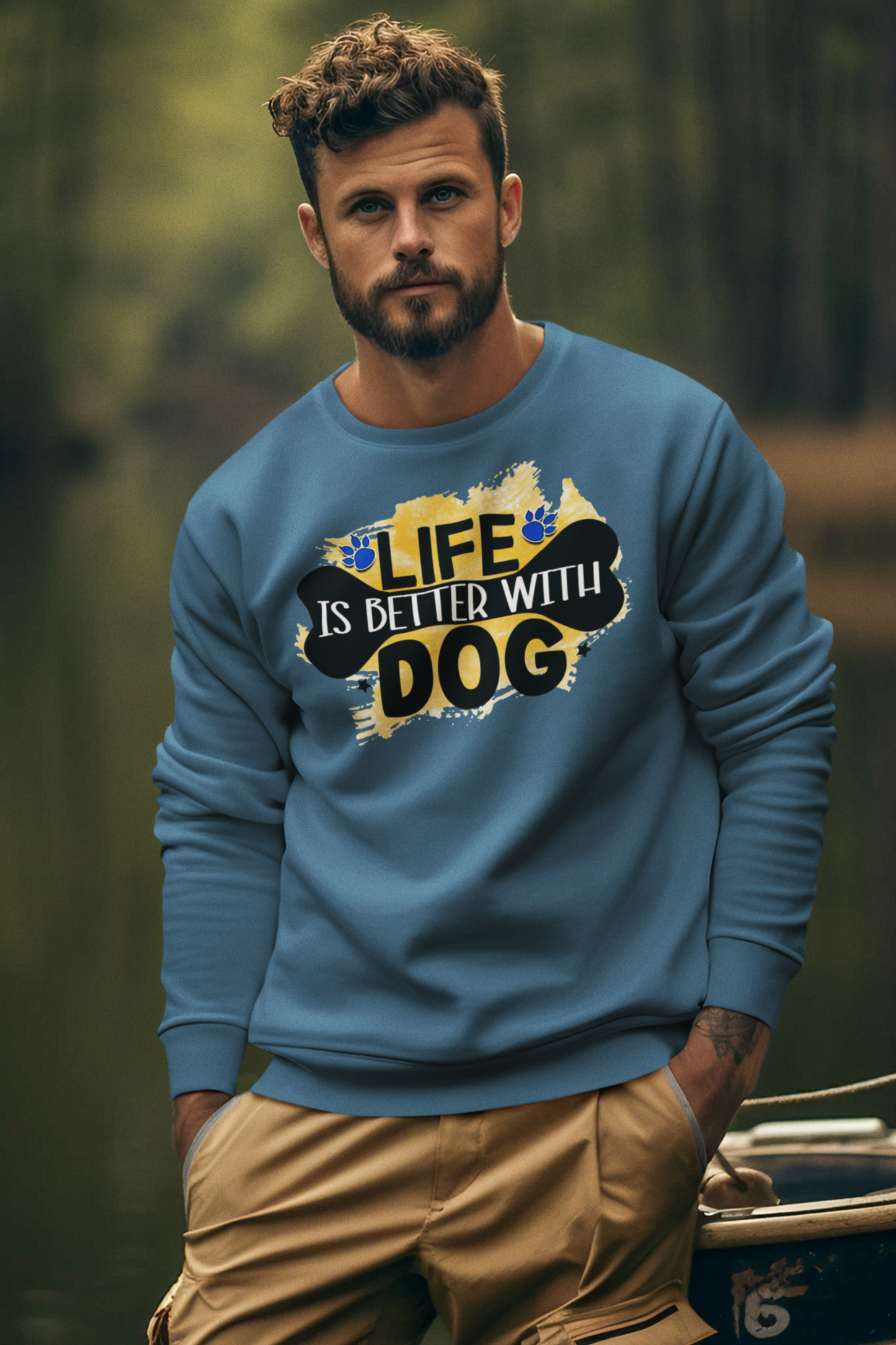 Life Is Better With Dog Sweatshirt - Perfect Gift for Dog Lovers