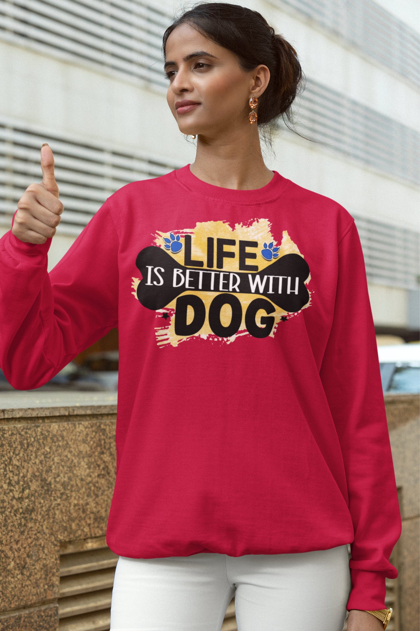 Life Is Better With Dog Sweatshirt - Perfect Gift for Dog Lovers