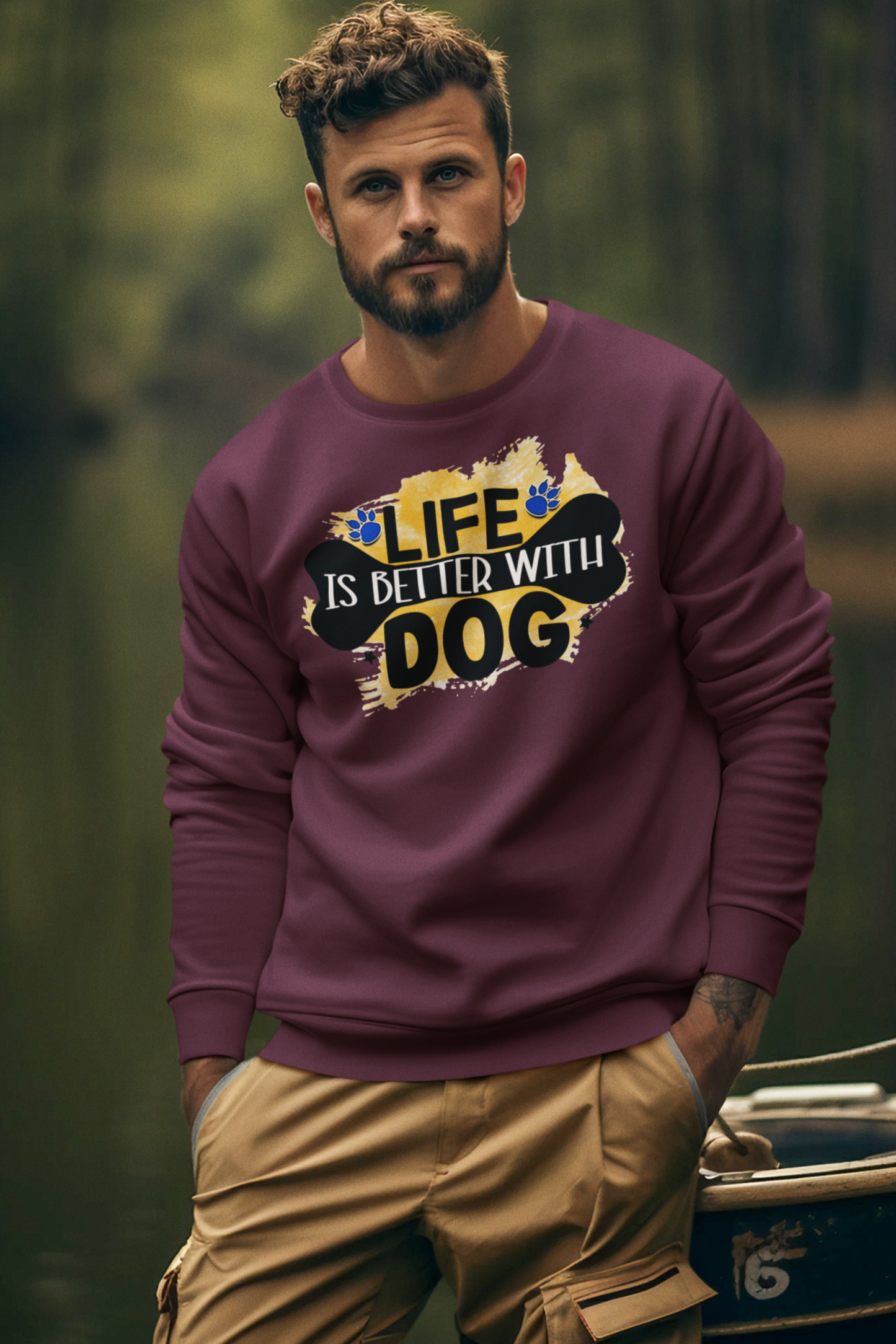 Life Is Better With Dog Sweatshirt - Perfect Gift for Dog Lovers