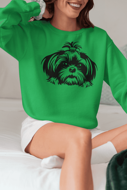 Shih-Tzu-Black-and White- Sweatshirt - Shih Tzu Gifts