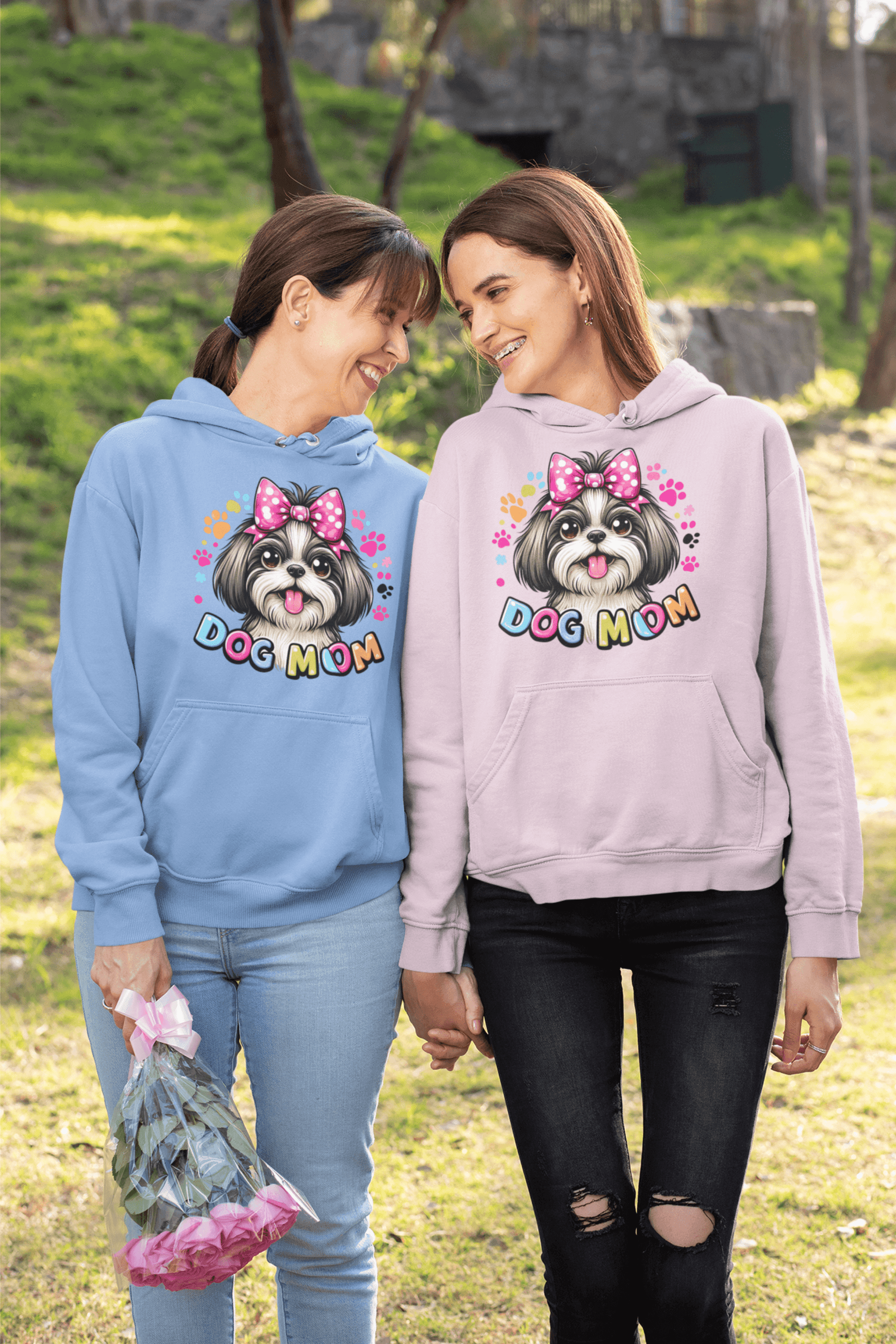 Shih Tzu Dog Mom Hooded Sweatshirt - Shih Tzu Gifts