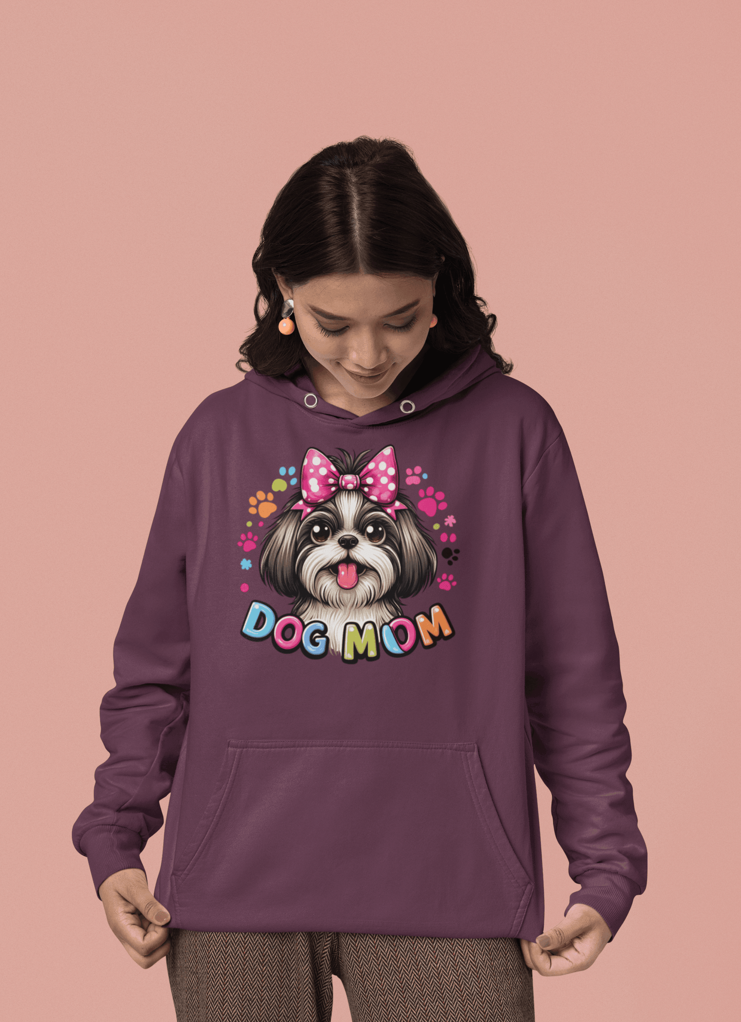 Shih Tzu Dog Mom Hooded Sweatshirt - Shih Tzu Gifts