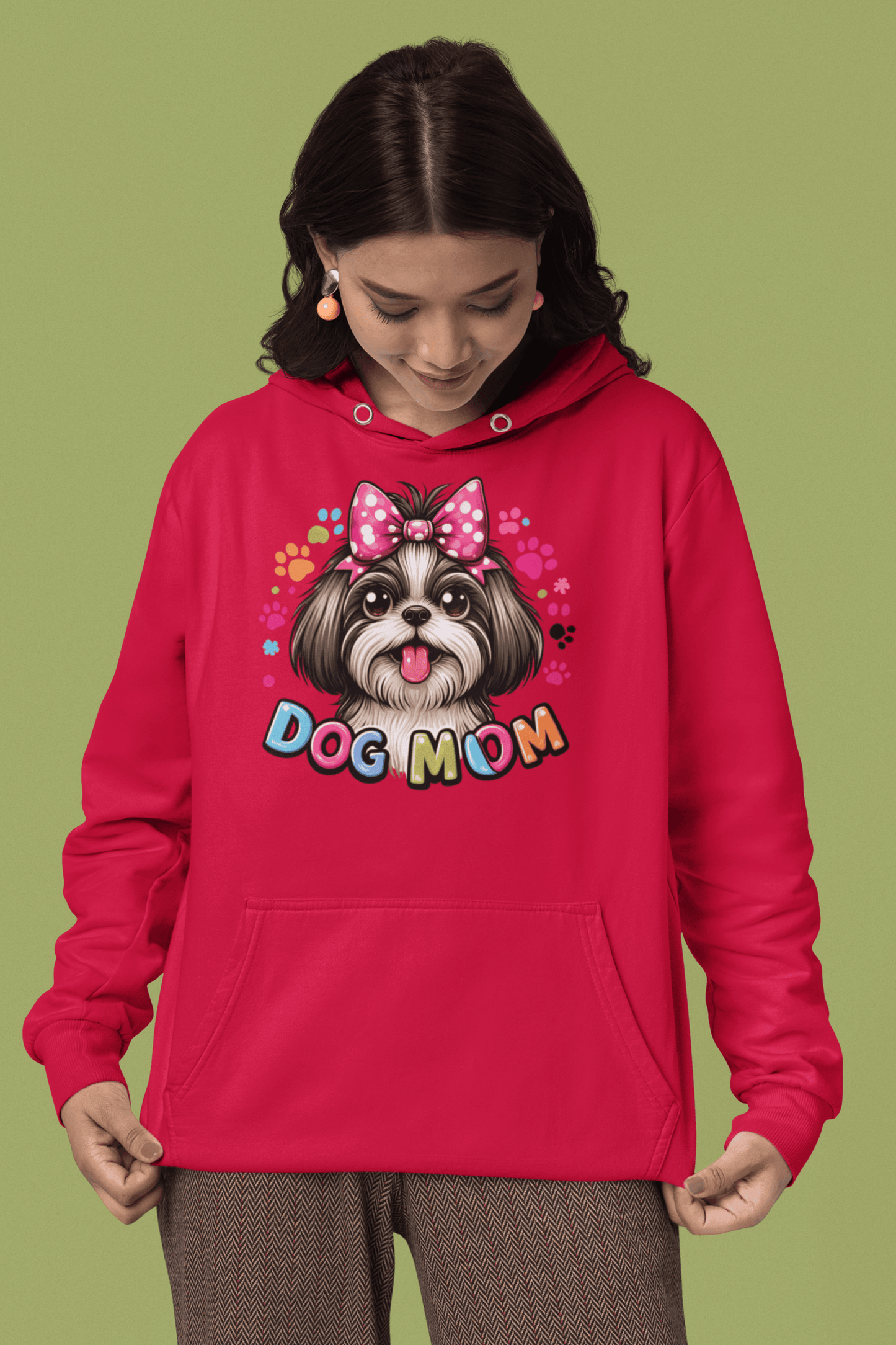 Shih Tzu Dog Mom Hooded Sweatshirt - Shih Tzu Gifts