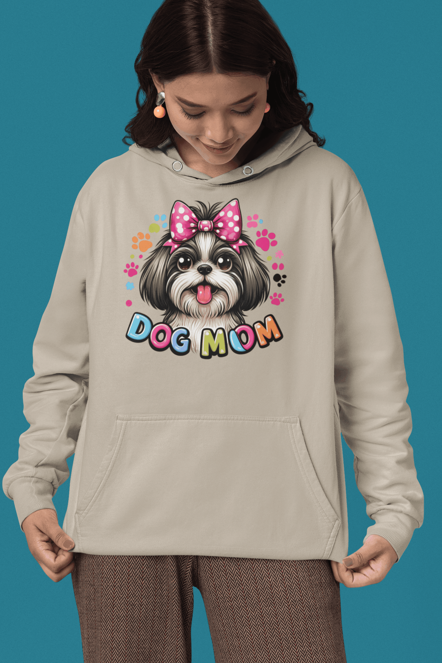 Shih Tzu Dog Mom Hooded Sweatshirt - Shih Tzu Gifts