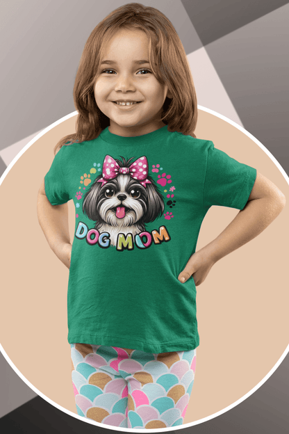 Shih Tzu Dog Mom Youth Short Sleeve Tee - Shih Tzu Gifts