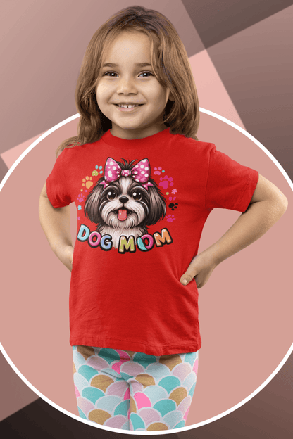 Shih Tzu Dog Mom Youth Short Sleeve Tee - Shih Tzu Gifts