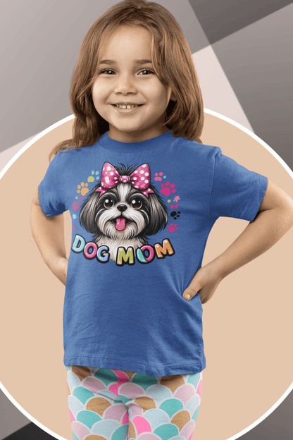 Shih Tzu Dog Mom Youth Short Sleeve Tee - Shih Tzu Gifts