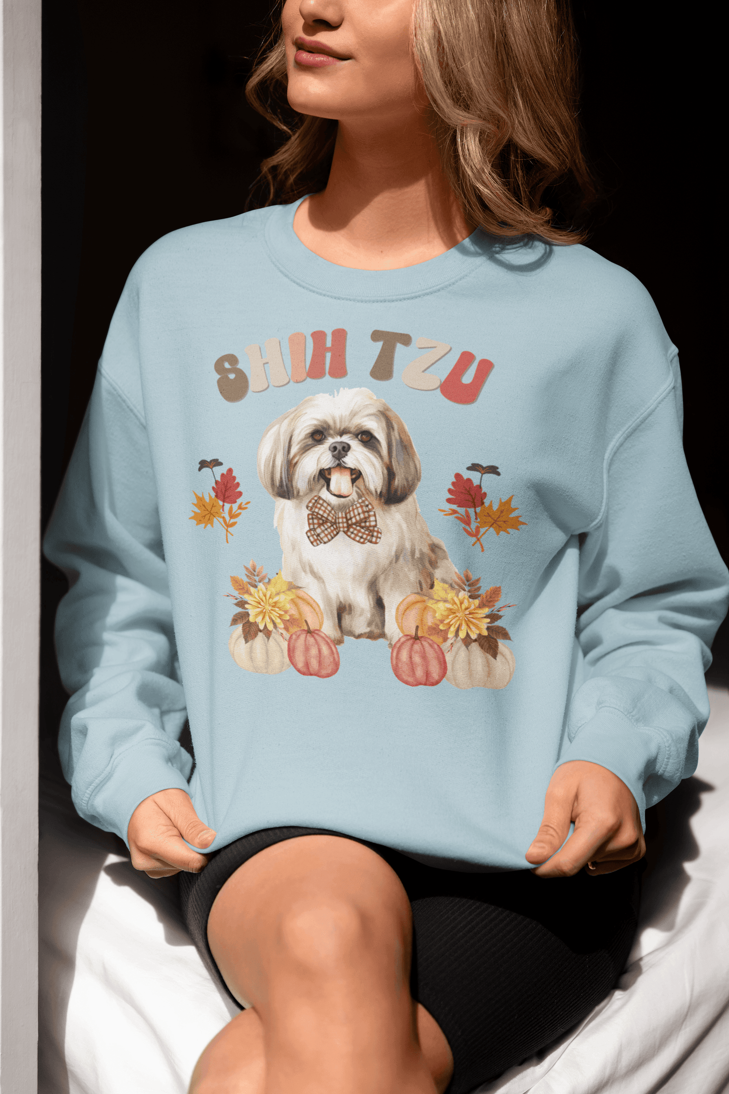 Shih Tzu In Fall Sweatshirt - Shih Tzu Gifts