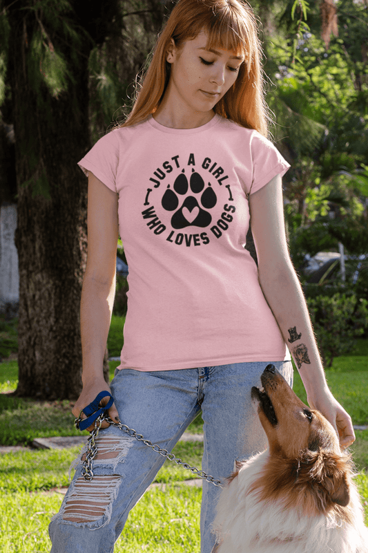 Just a Girl Who Loves Dogs T-Shirt – Perfect Gift for Dog Lovers