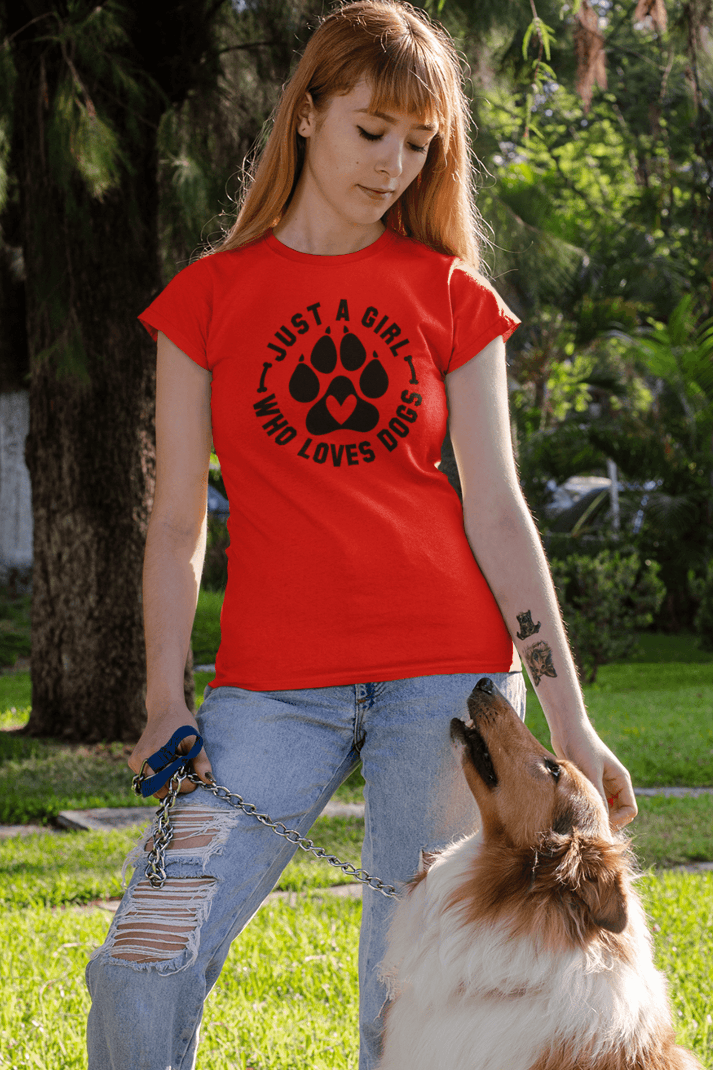 Just a Girl Who Loves Dogs T-Shirt – Perfect Gift for Dog Lovers