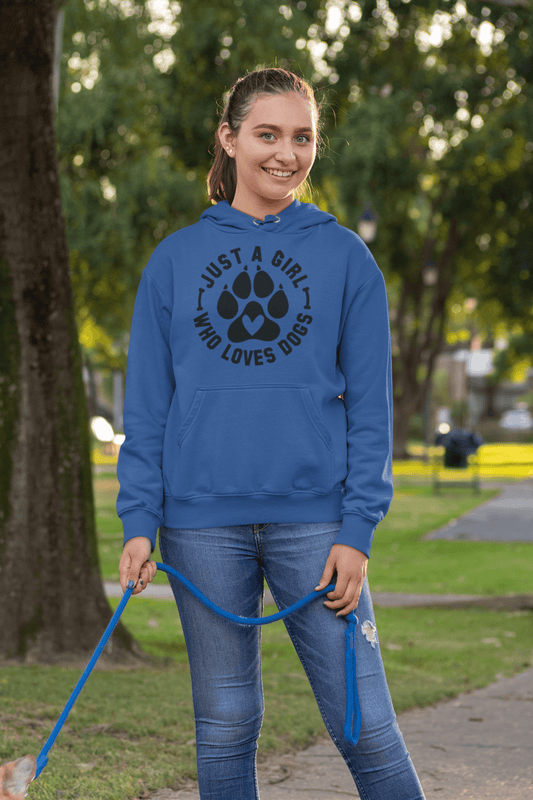 Just a Girl Who Loves Dogs Hoodie – Perfect Gift for Dog Lovers