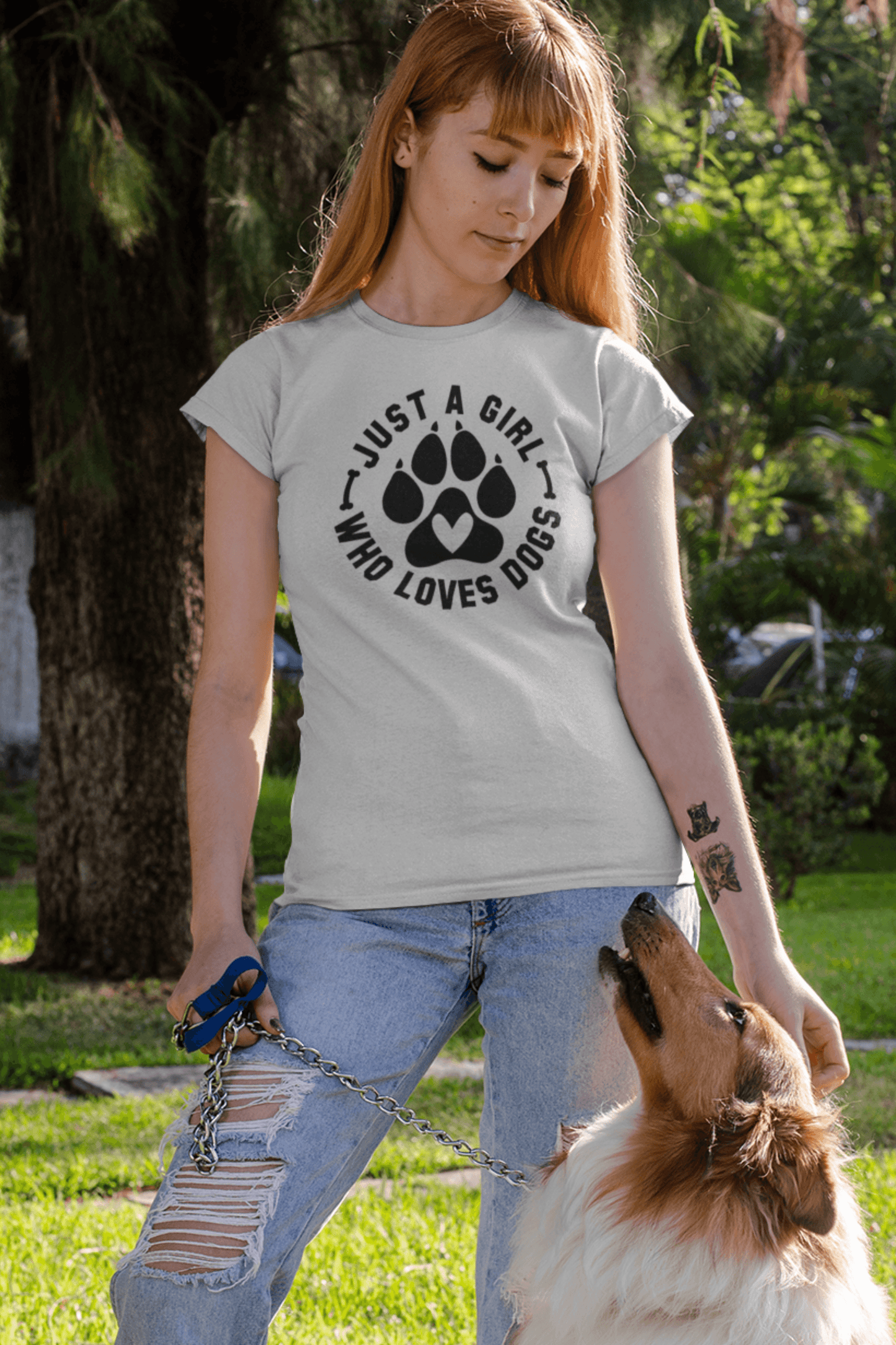 Just a Girl Who Loves Dogs T-Shirt – Perfect Gift for Dog Lovers