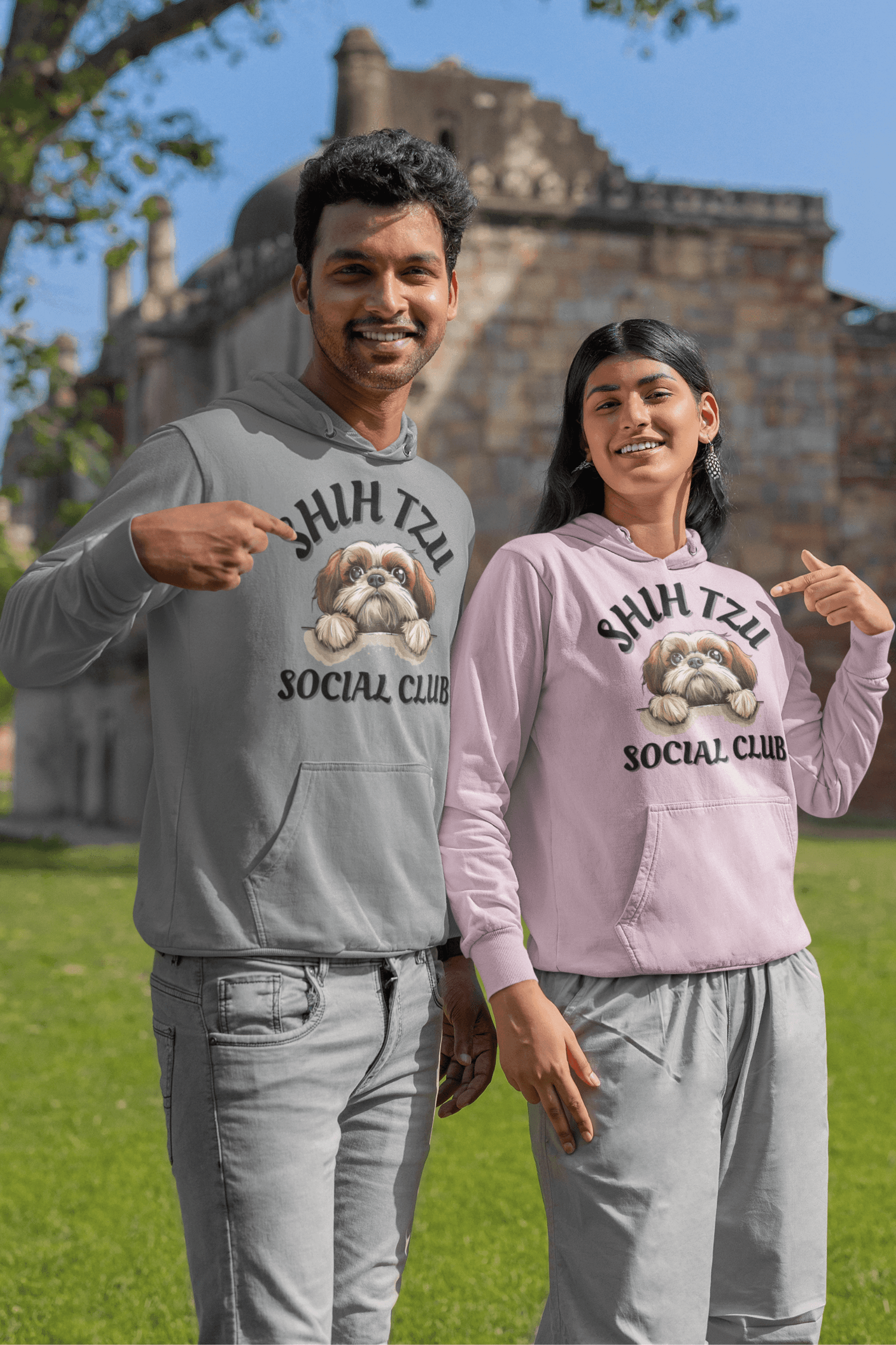 Shih Tzu Social Club Hooded Sweatshirt - Shih Tzu Gifts