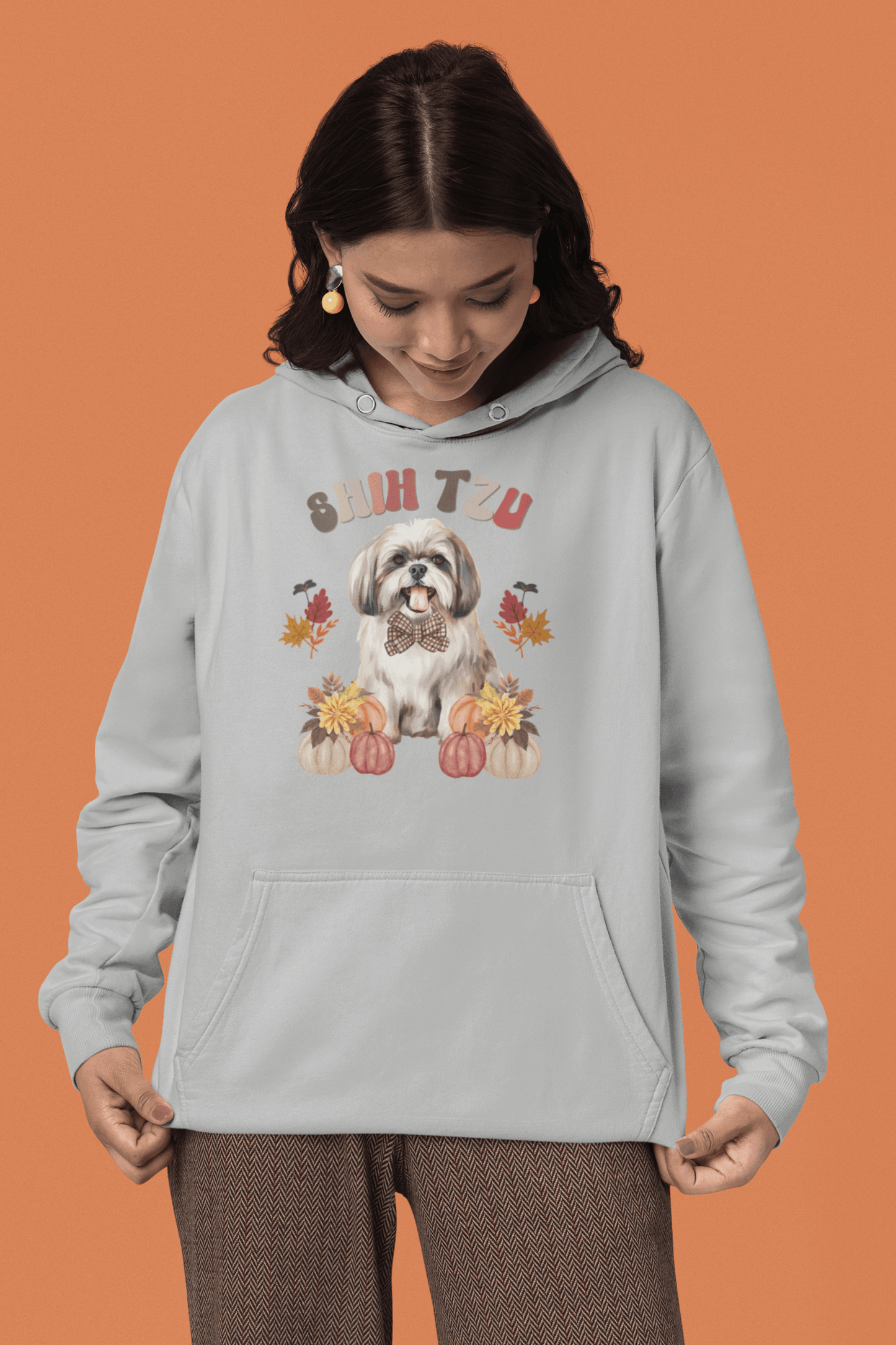Shih Tzu In Fall Hooded Sweatshirt - Shih Tzu Gifts