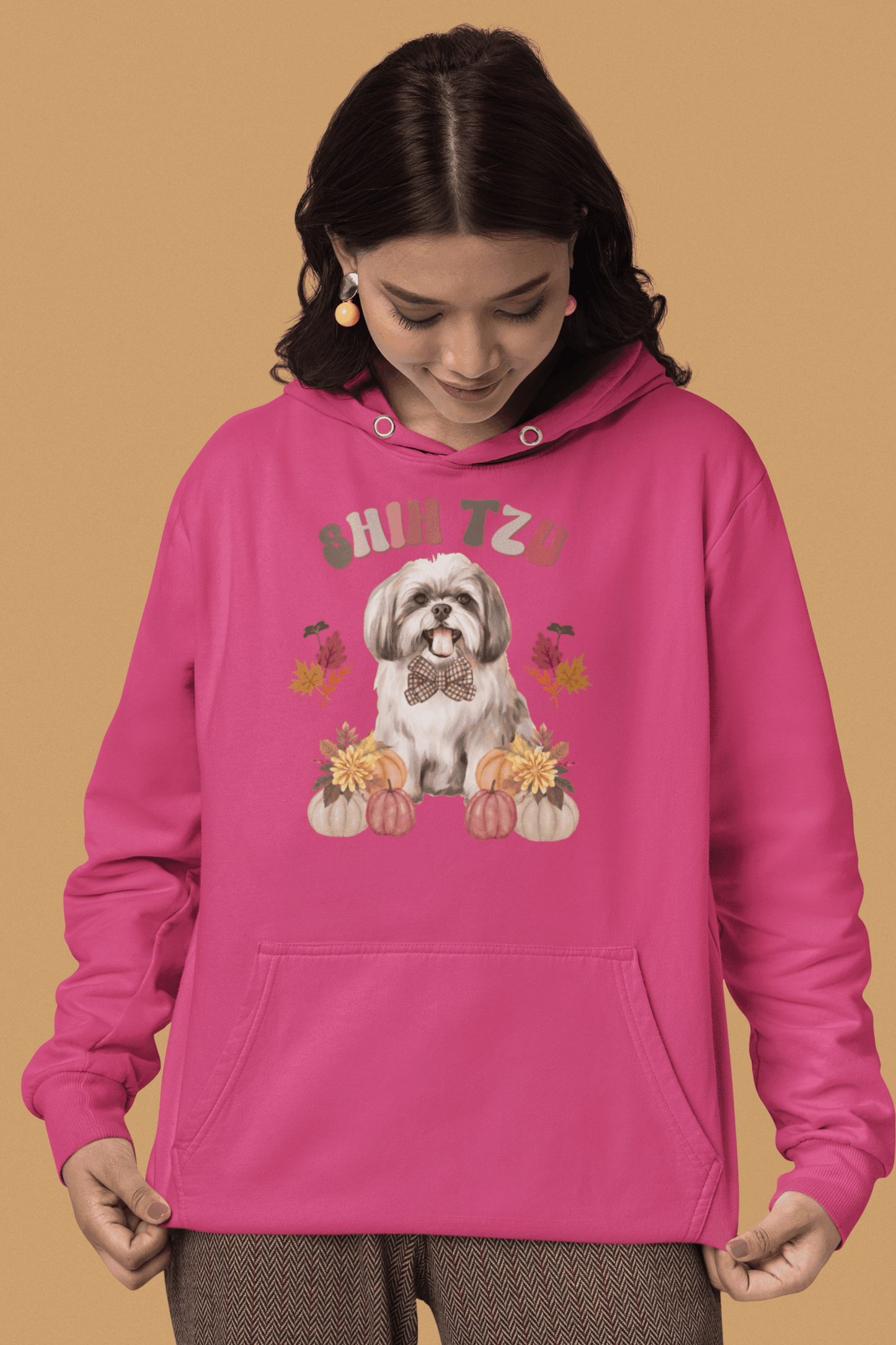 Shih Tzu In Fall Hooded Sweatshirt - Shih Tzu Gifts