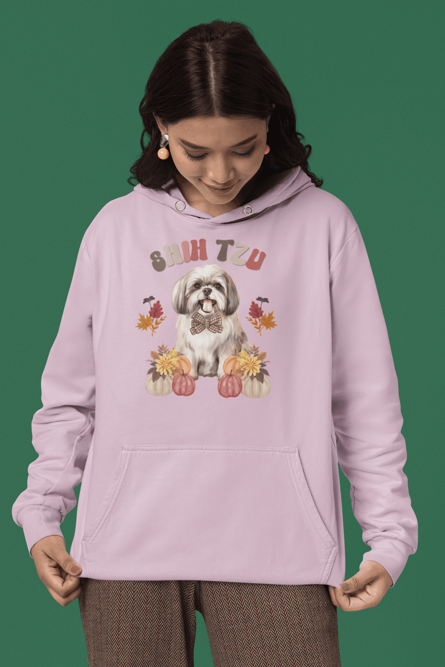 Shih Tzu In Fall Hooded Sweatshirt - Shih Tzu Gifts