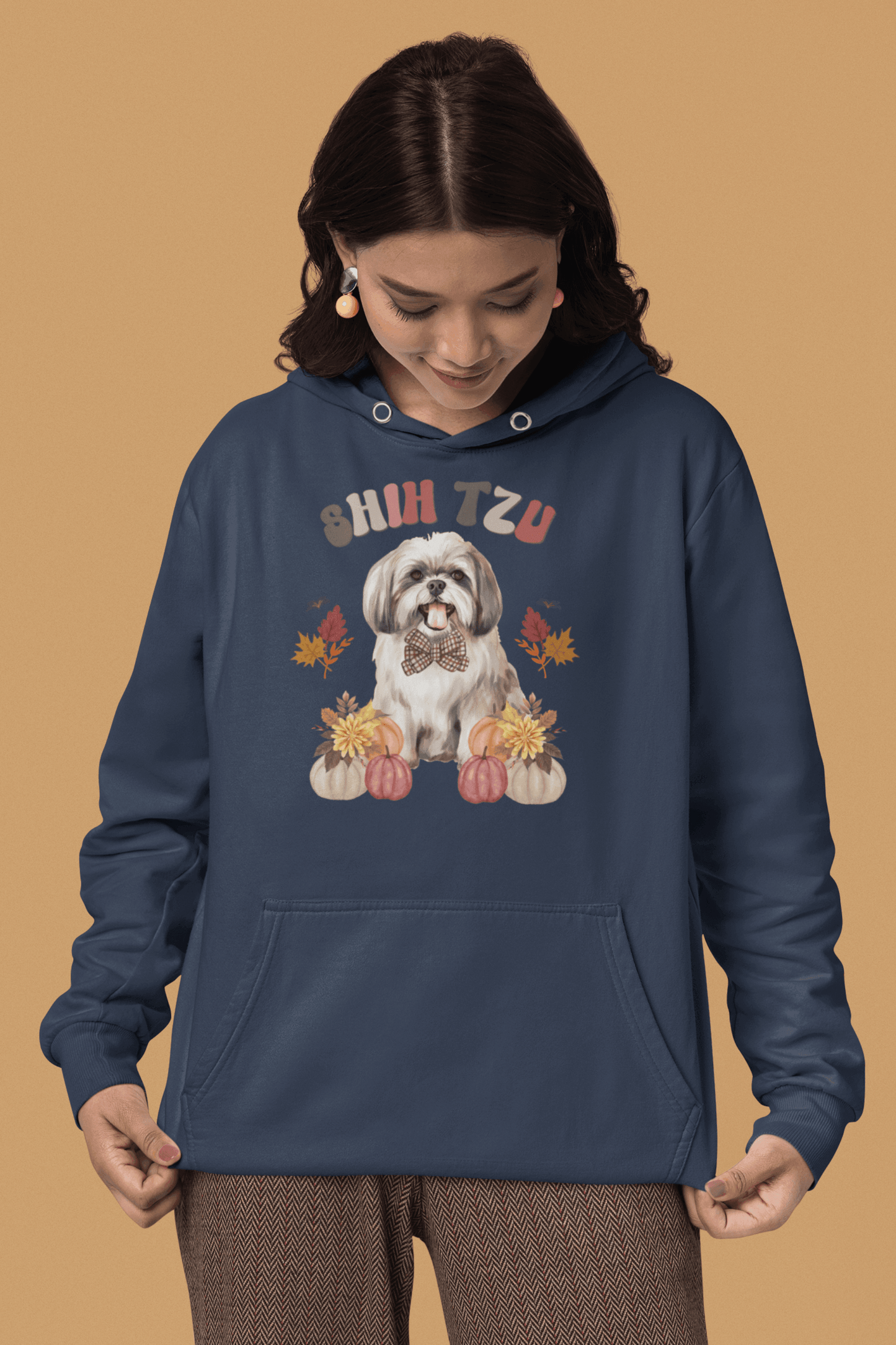 Shih Tzu In Fall Hooded Sweatshirt - Shih Tzu Gifts