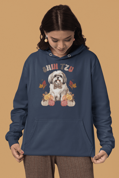 Shih Tzu In Fall Hooded Sweatshirt - Shih Tzu Gifts