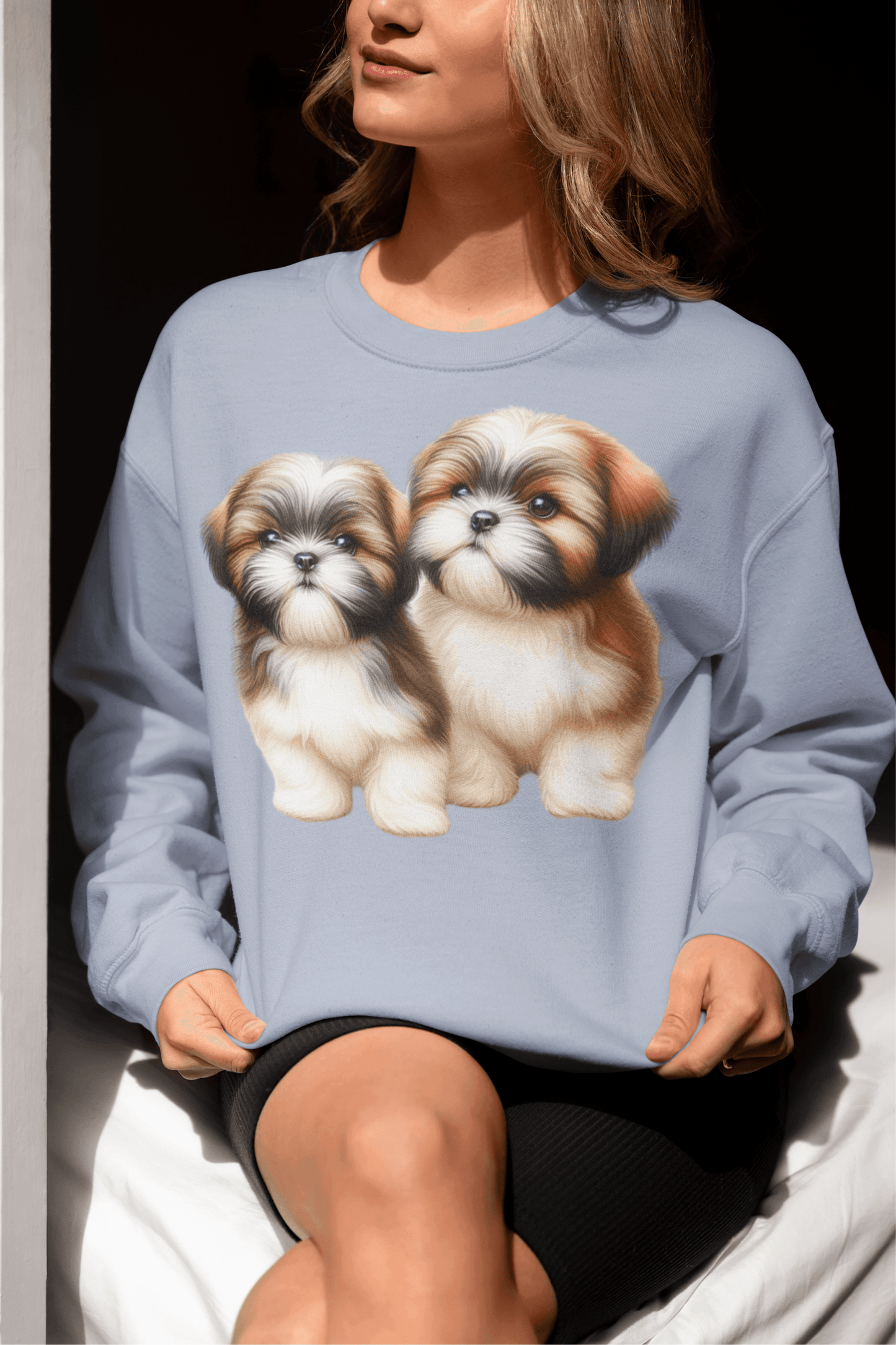 Two Babies Shih Tzu Sweatshirt - Shih Tzu Gifts