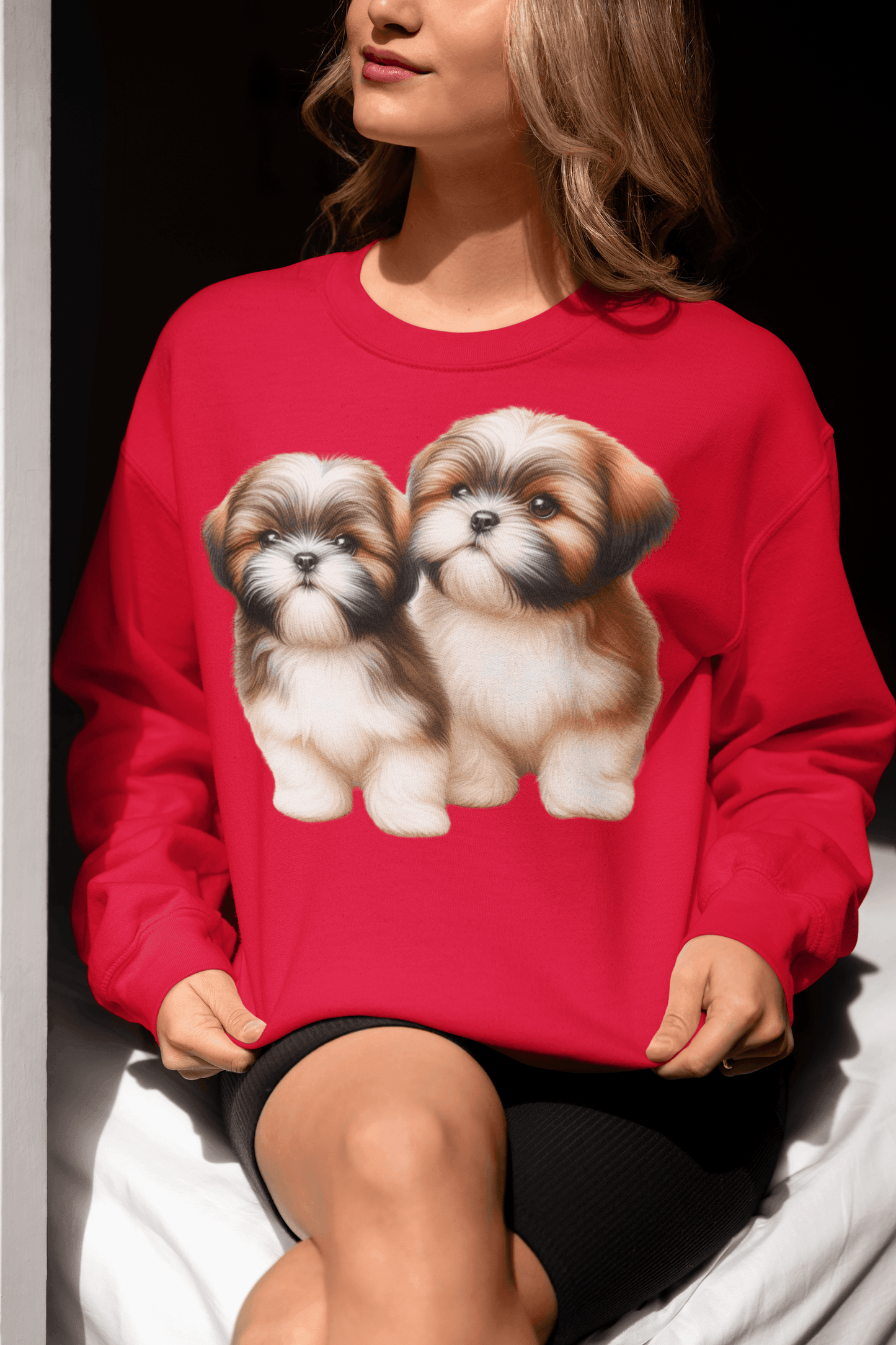 Two Babies Shih Tzu Sweatshirt - Shih Tzu Gifts