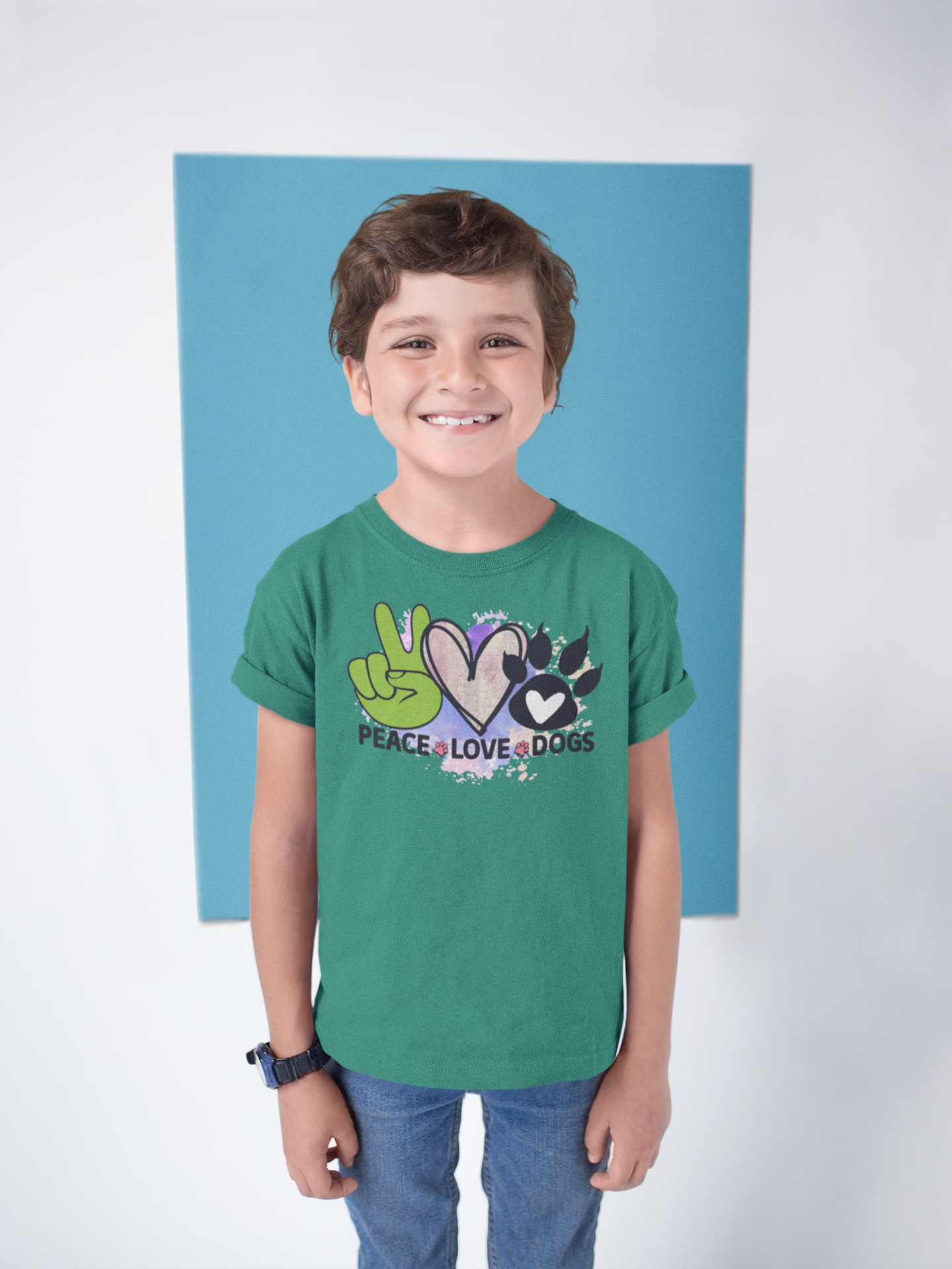 Peace Love Dogs Shirt - Cute Gift for Dog Lovers & Pet Owners