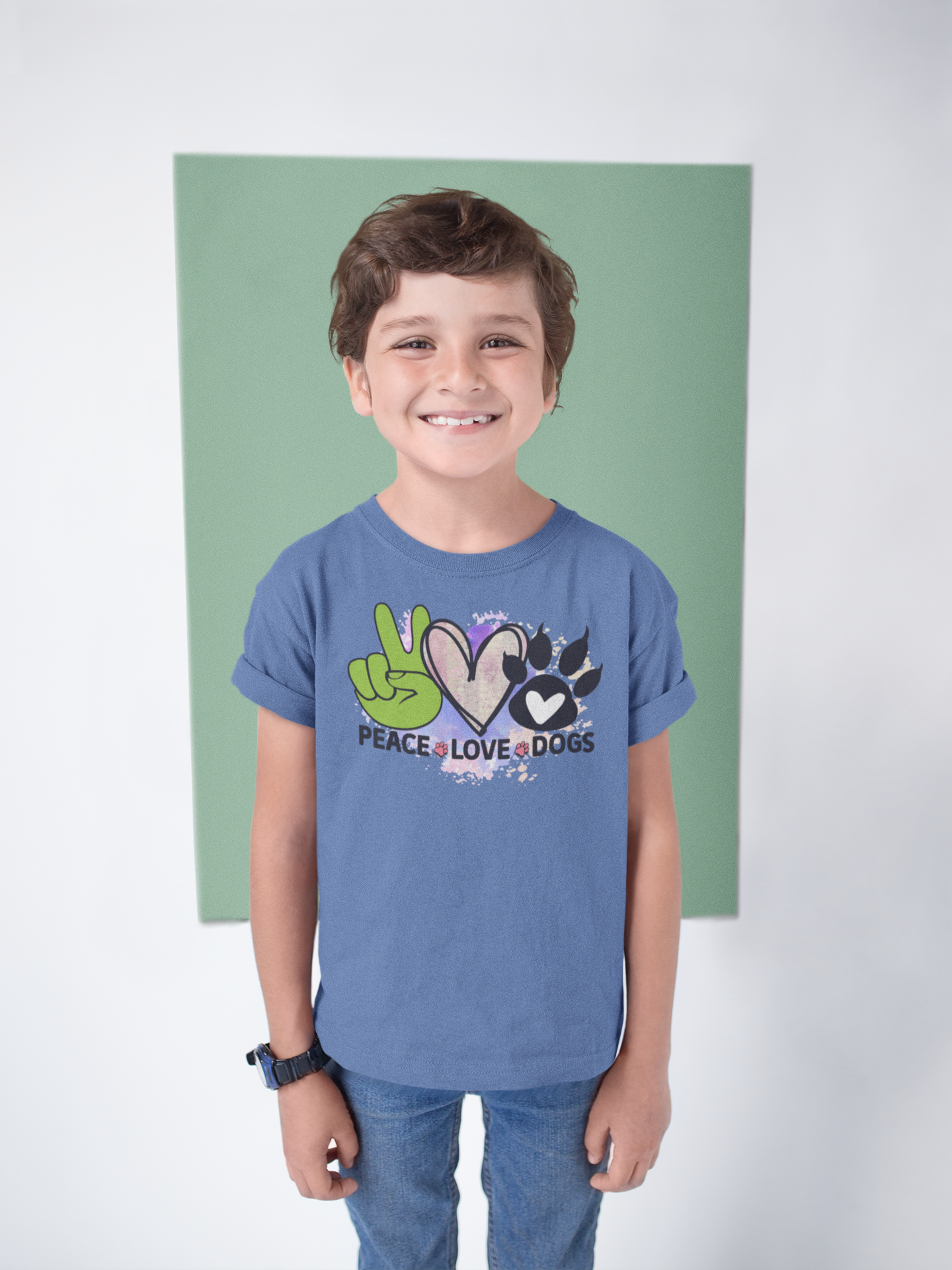 Peace Love Dogs Shirt - Cute Gift for Dog Lovers & Pet Owners