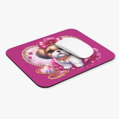 Pink Bow Shih Tzu Mouse Pad - Shih Tzu Gifts