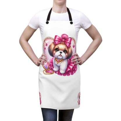 Pink Bow Shih Tzu Apron - Shih Tzu Gifts