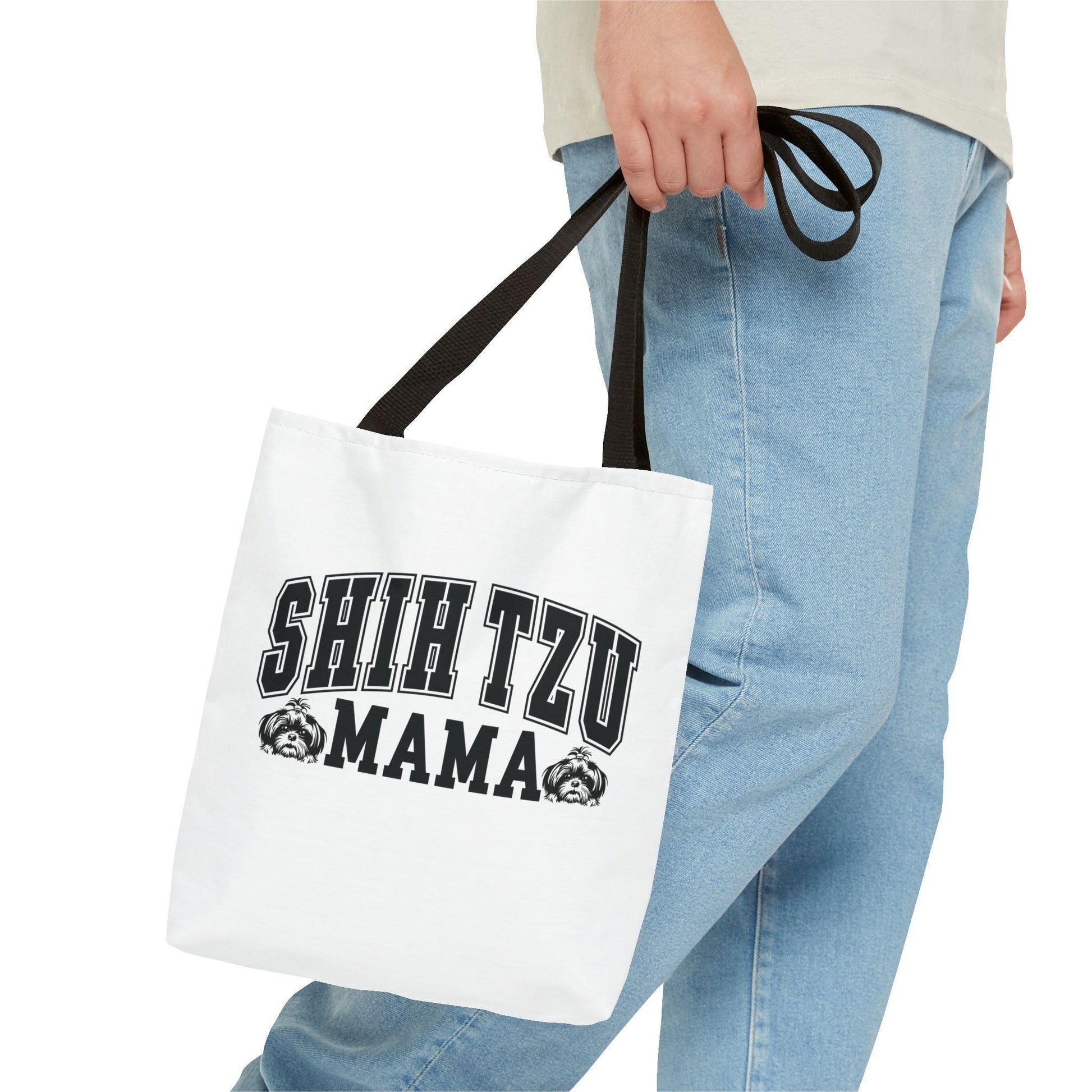 Shih Tzu Mama White Tote Bag - Shih Tzu Gifts